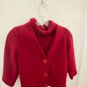 Vintage deep red jacket and top